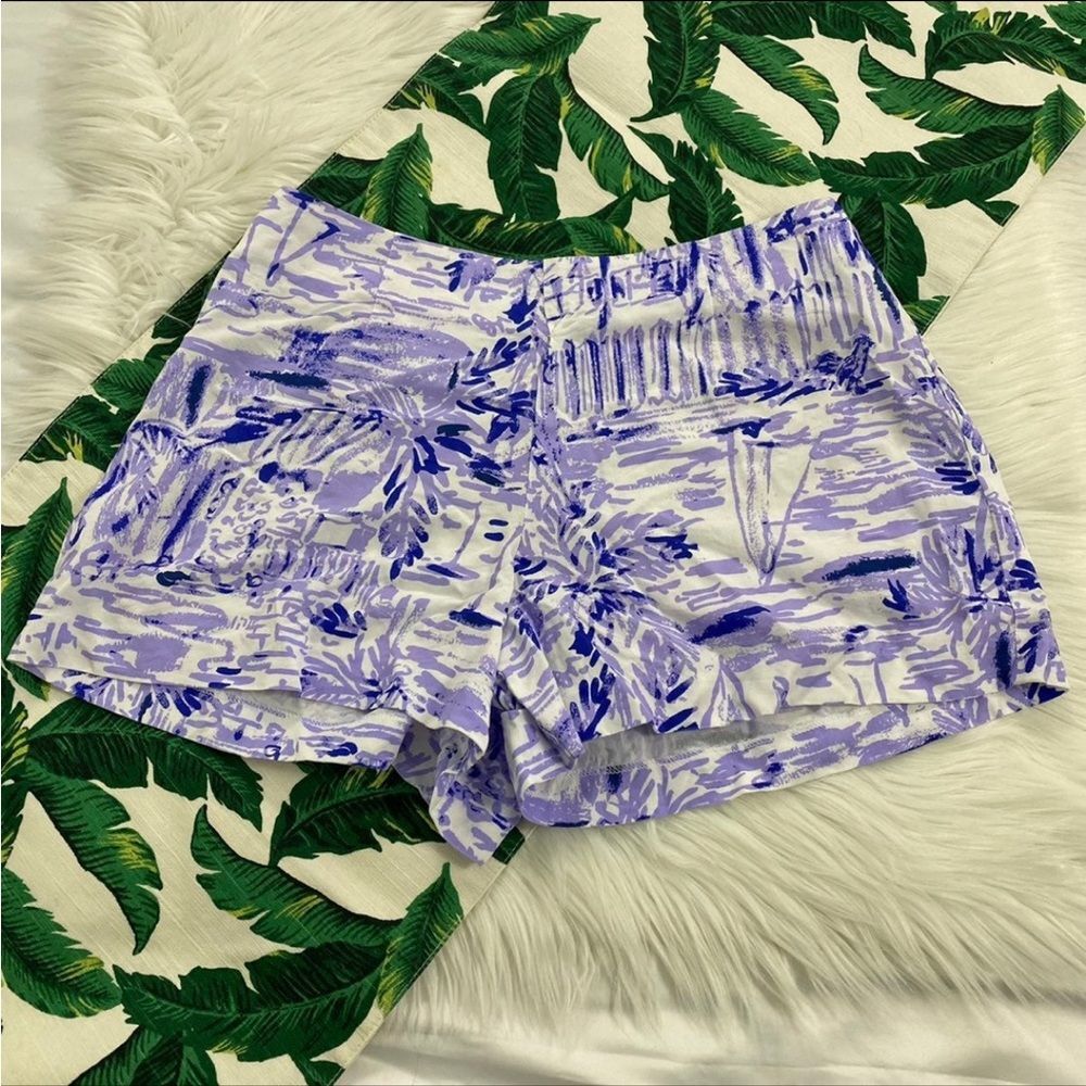 Lilly Pulitzer Franni Shorts in lilac verbena rock the dock 293